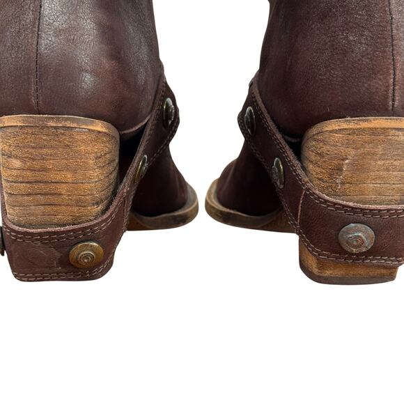 Rosemetal Slouchy Western Harness Boot 36.5 Women's Tall Brown Cowgirl Steampunk - Picture 7 of 16